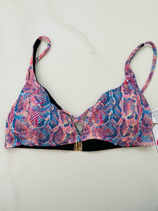 AKFIT Swimwear Other - Colorful Pink & Blue Patterned Bikini Top padded Large